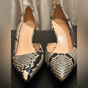 J Crew - Lucie D’Orsay pumps in snake embossed leather 8 1/2